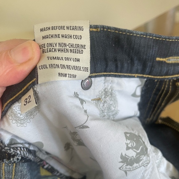 VINTAGE CHRISTIAN LACROIX Embroidered floral Jeans - - Picture 12 of 12